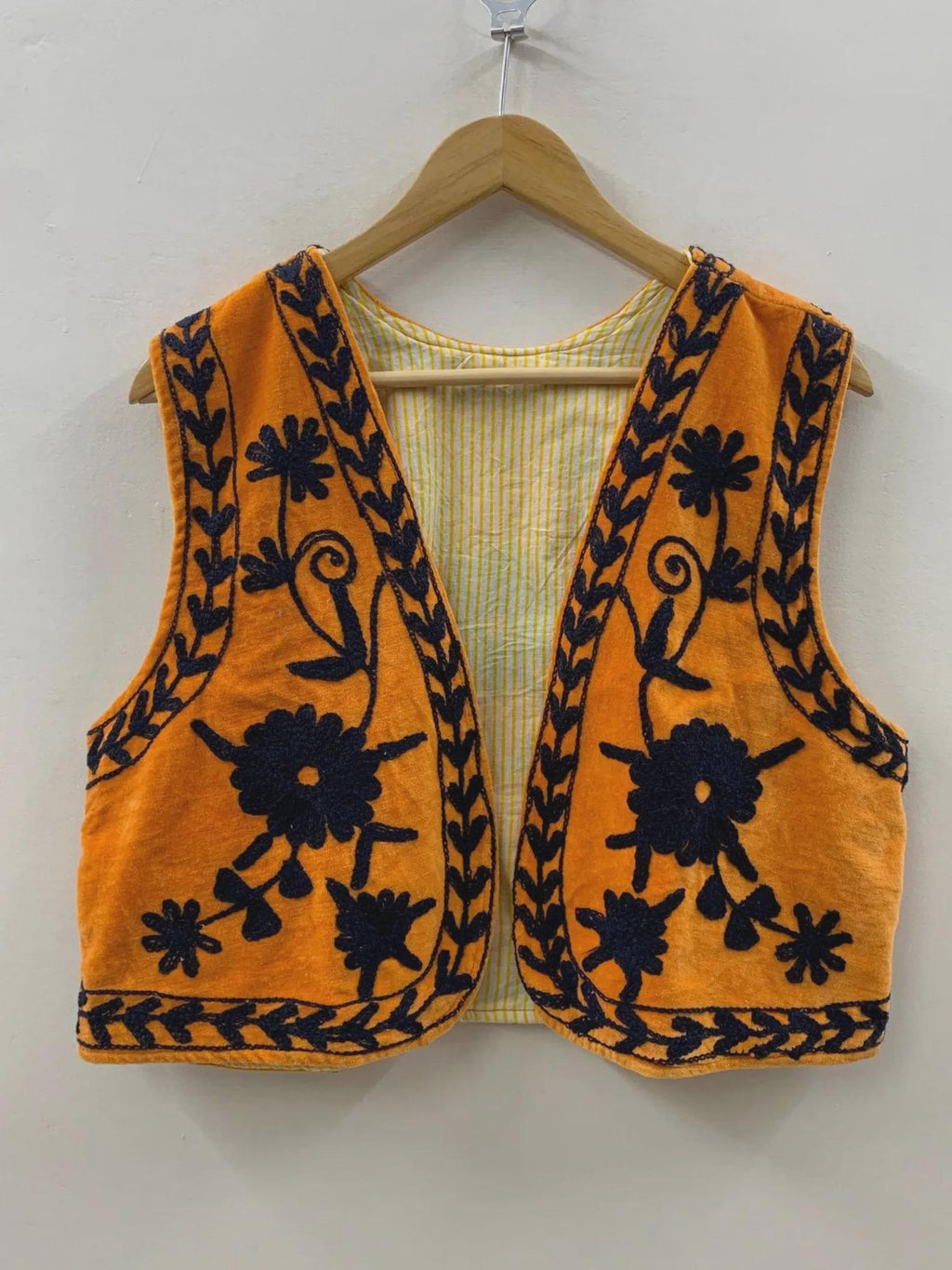 Embroidered Velvet Boho Vest | Handmade Indian Ethnic Waistcoat | Sleeveless Festival Jacket | Cotton Inside | Bohemian Layer