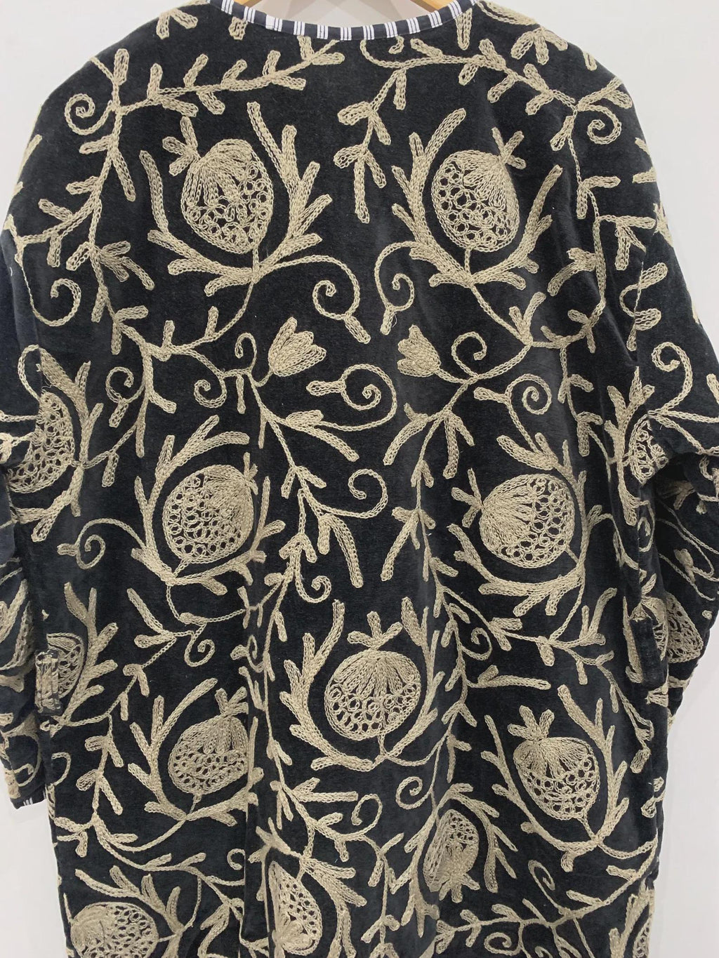 Long Boho Suzani Robe | Ethnic Embroidered Kimono Coat | One of a Kind Vintage Duster | Bohemian Festival Wear | Gift For Her | Duster Robe
