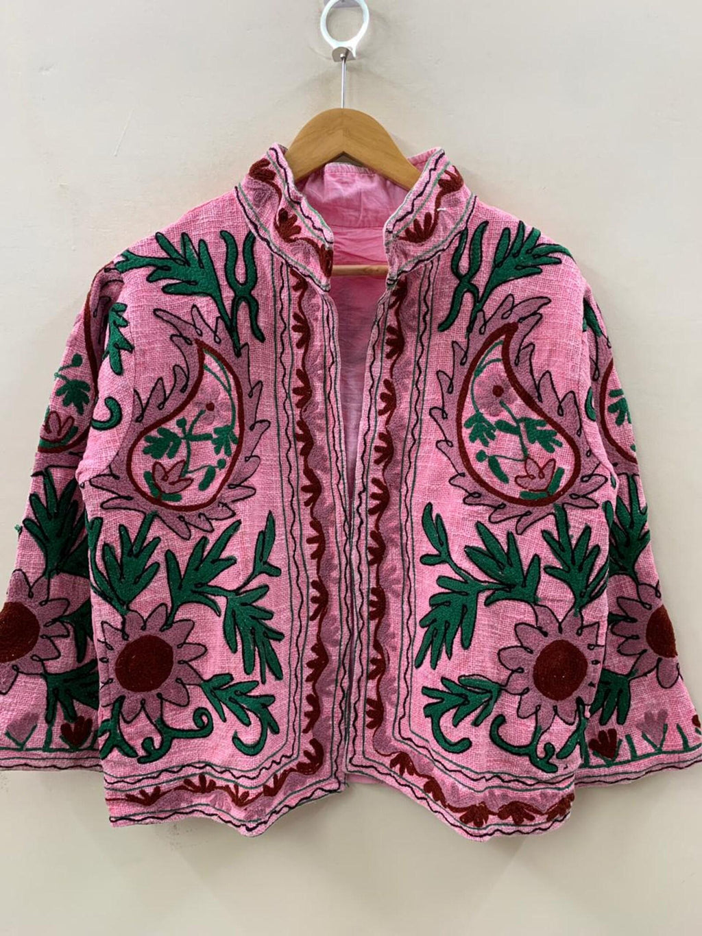 Floral TNT Suzani Jacket | Embroidered Winter Short Coat | Gift For Her