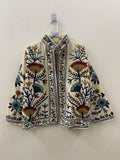 Suzani Embroidery Velvet Jacket | Oversized Long Jacket  | Traditional Boho Cropped Coat | Winter Wear Jacket  | Gift for Her