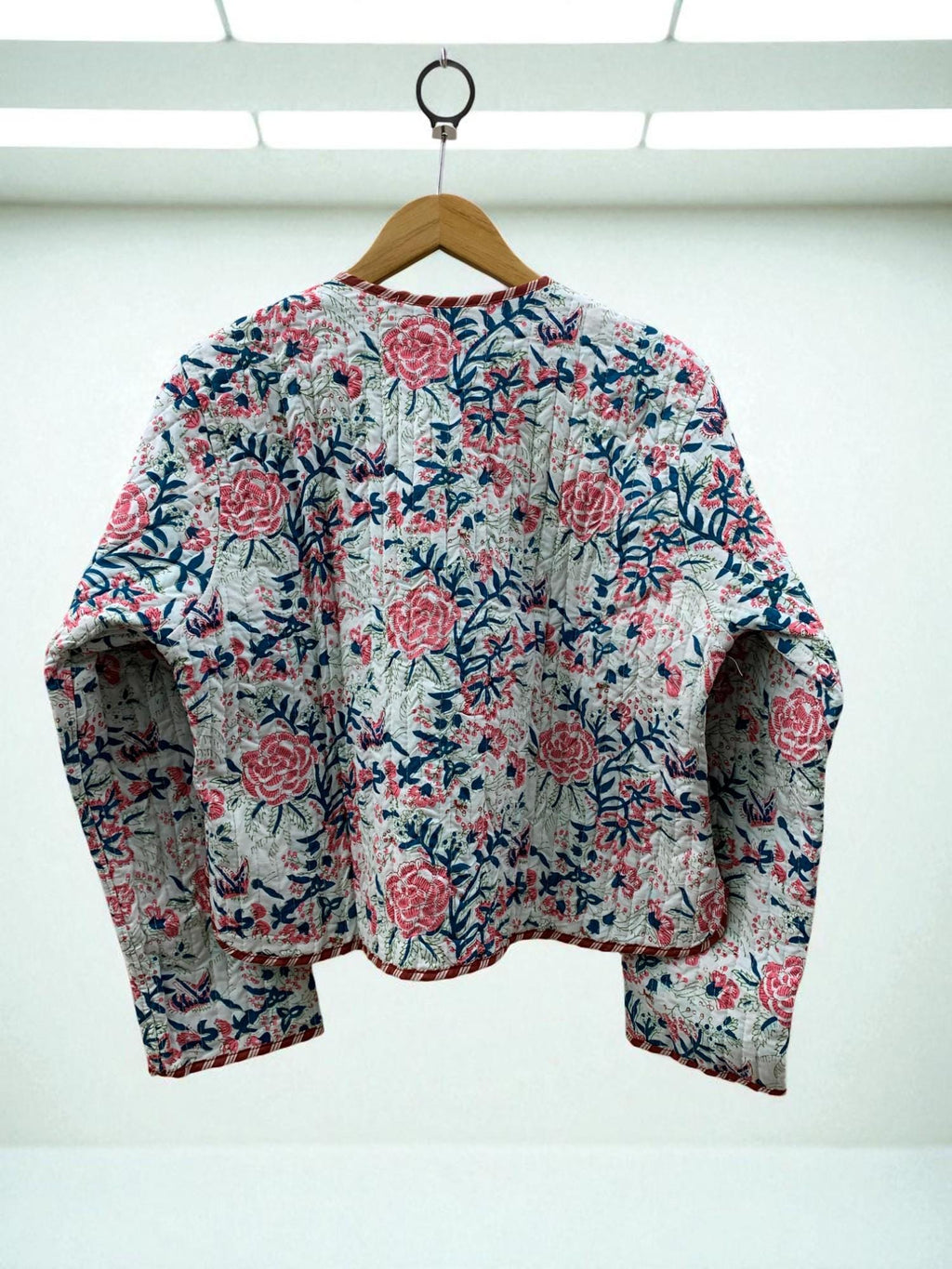 Cotton Quilted Cropped Boho Jacket | Women's Printed Lightweight Cropped Jacket | Spring Jacket | Bomber Jacket | Gift For Her | Outerwear