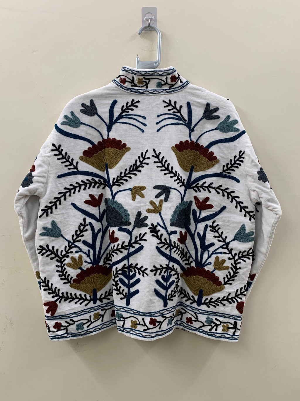 Floral Suzani Velvet Short Jacket – Boho Embroidered Coat- Winter Coat - Uzbek Travel Jacket, Vintage Jacket Style Outerwear -Street Jacket