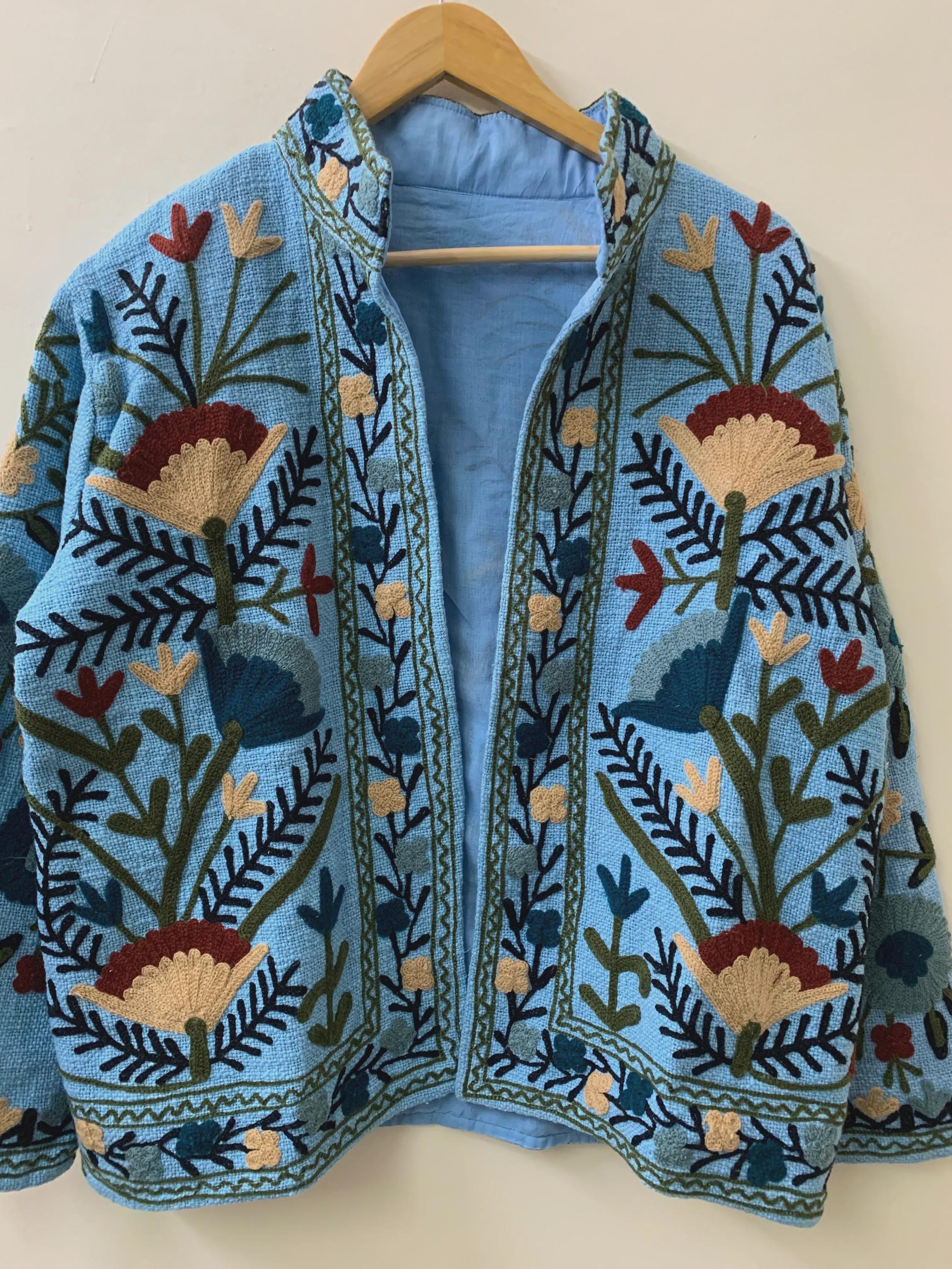 TNT Suzani Jacket | Short Embroidered Jacket | Uzbek Vintage Coat | Boho Kimono Jacket | Winter Outerwear | Gift for Her
