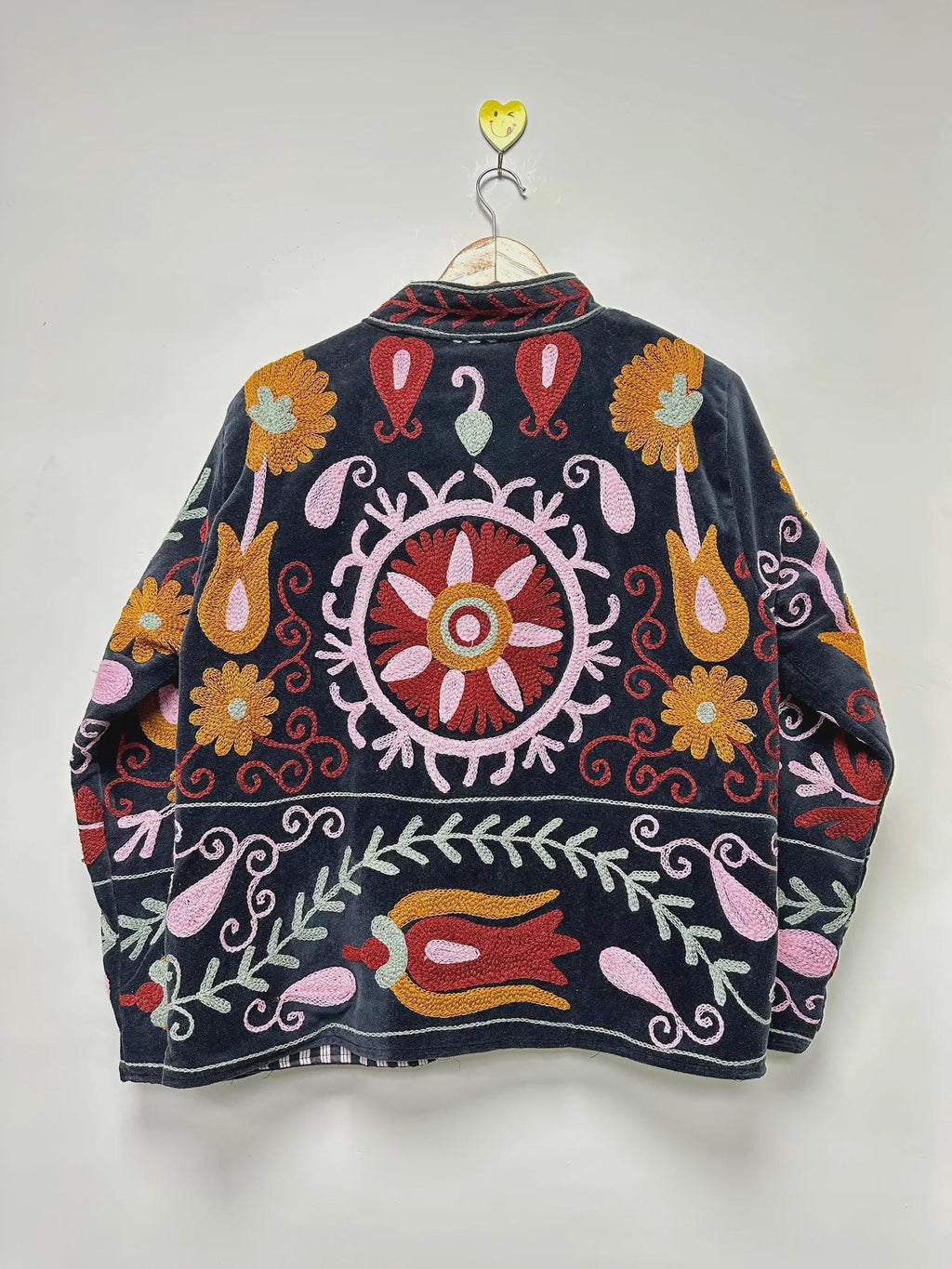 Suzani Velvet Jacket | Handmade Embroidered Bohemian Festival Coat | Gift For Her