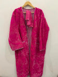 Handmade Bohemian Long Suzani Kimono Robe | Vintage Embroidered Duster Jacket | Uzbek Coat | Boho Festival Outfit | One Size | Duster Robe