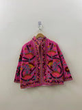 Indian Suzani Velvet Short Jacket | Suzani Embroidery Jacket | Winter Wear Women's Jacket Coat | Suzani Coat | Gift For Her |Duster Jacket