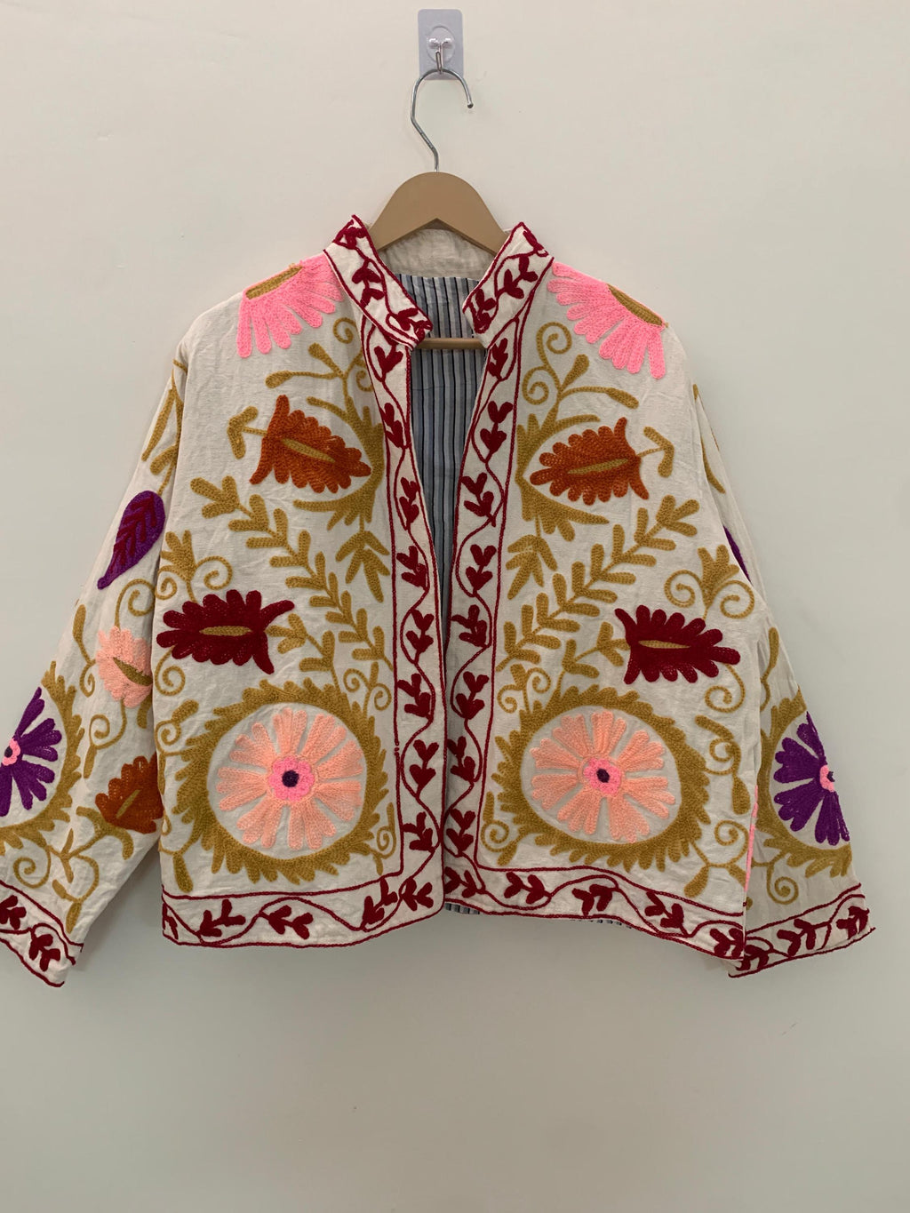 Soft TNT Fabric Suzani Jacket: Modern Short Chic Coat | Gift For Her
