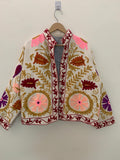 Soft TNT Fabric Suzani Jacket: Modern Short Chic Coat | Gift For Her