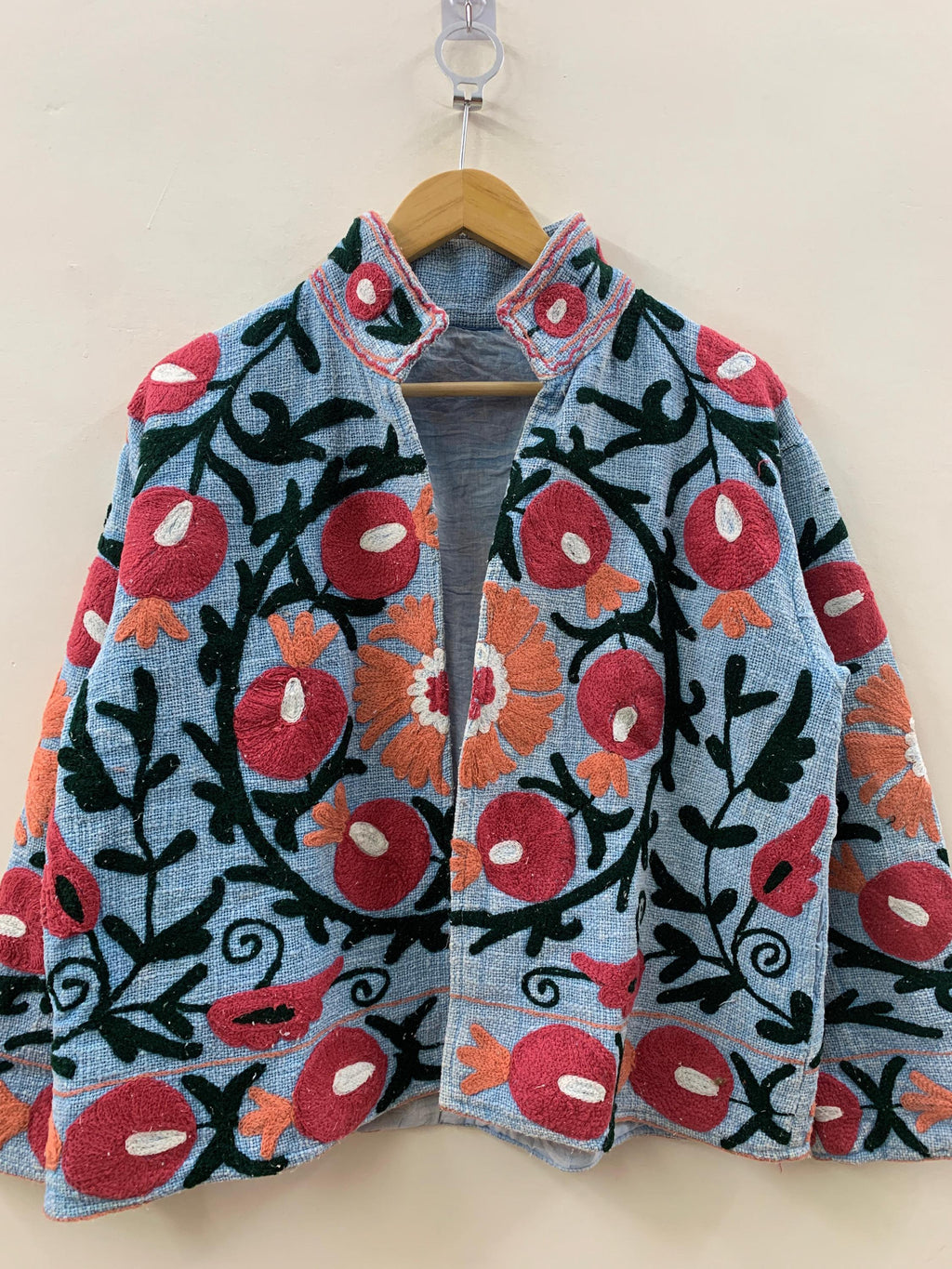 Chic Embroidery Suzani TNT Short Jacket | Suzani Jacket | Winter Women's Jacket | Suzani Coat | Gift For Her | Duster Jacket | Bomber Coat