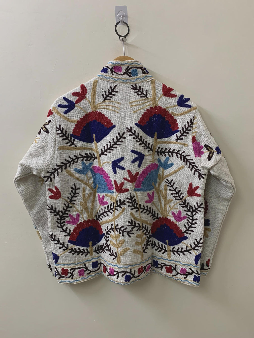 Luxurious Embroidery Suzani Velvet Winter Jacket, Suzani Floral Coat, Unisex Bomber Jacket, Winter Jacket, Women's Coat, Duster Boho Jacket