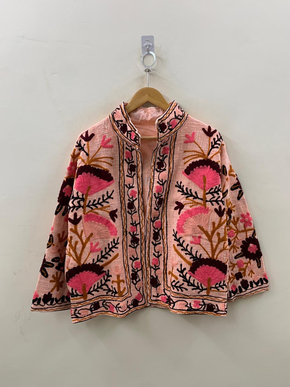 Suzani TNT Fabric Short Spring Jacket | Duster TNT Jacket | Button Winter Outerwear Jacket |Spring Bomber Coat| Gift For Her | TNT Coat