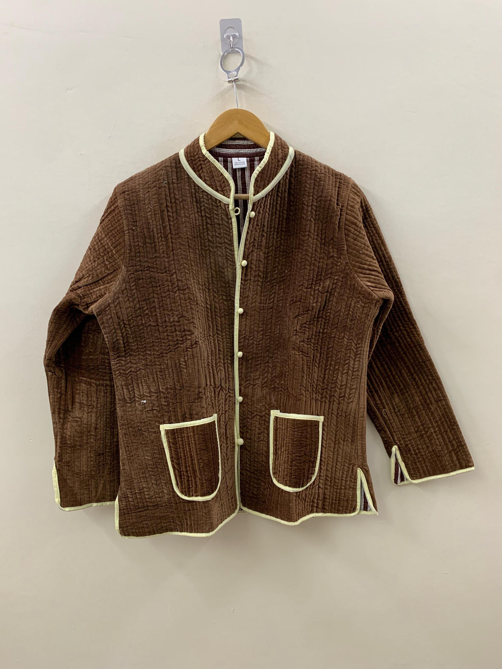 Velvet Quilted Solid Short Jacket | Velvet Coat | Buttoned Velvet Jacket | Short Quilt Boho Blazer | Winter Bomber Coat | Duster Jacket