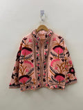 Handmade Soft TNT Fabric Suzani Jacket: Modern Short Chic Coat | Gift For Her