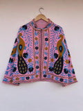 Handmade Soft TNT Fabric Suzani Jacket: Modern Short Chic Coat | Gift For Her