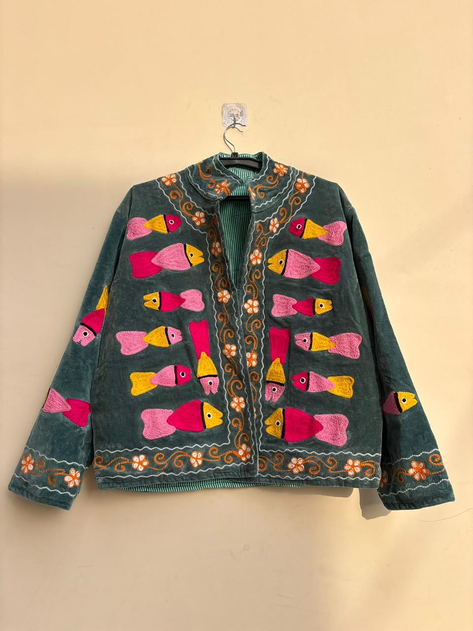 Handmade Suzani Velvet Jacket | Traditional Boho Jacket | Embroidered Kimono Jacket | Ethnic Coat | Winter Outerwear Women | Gift for Her
