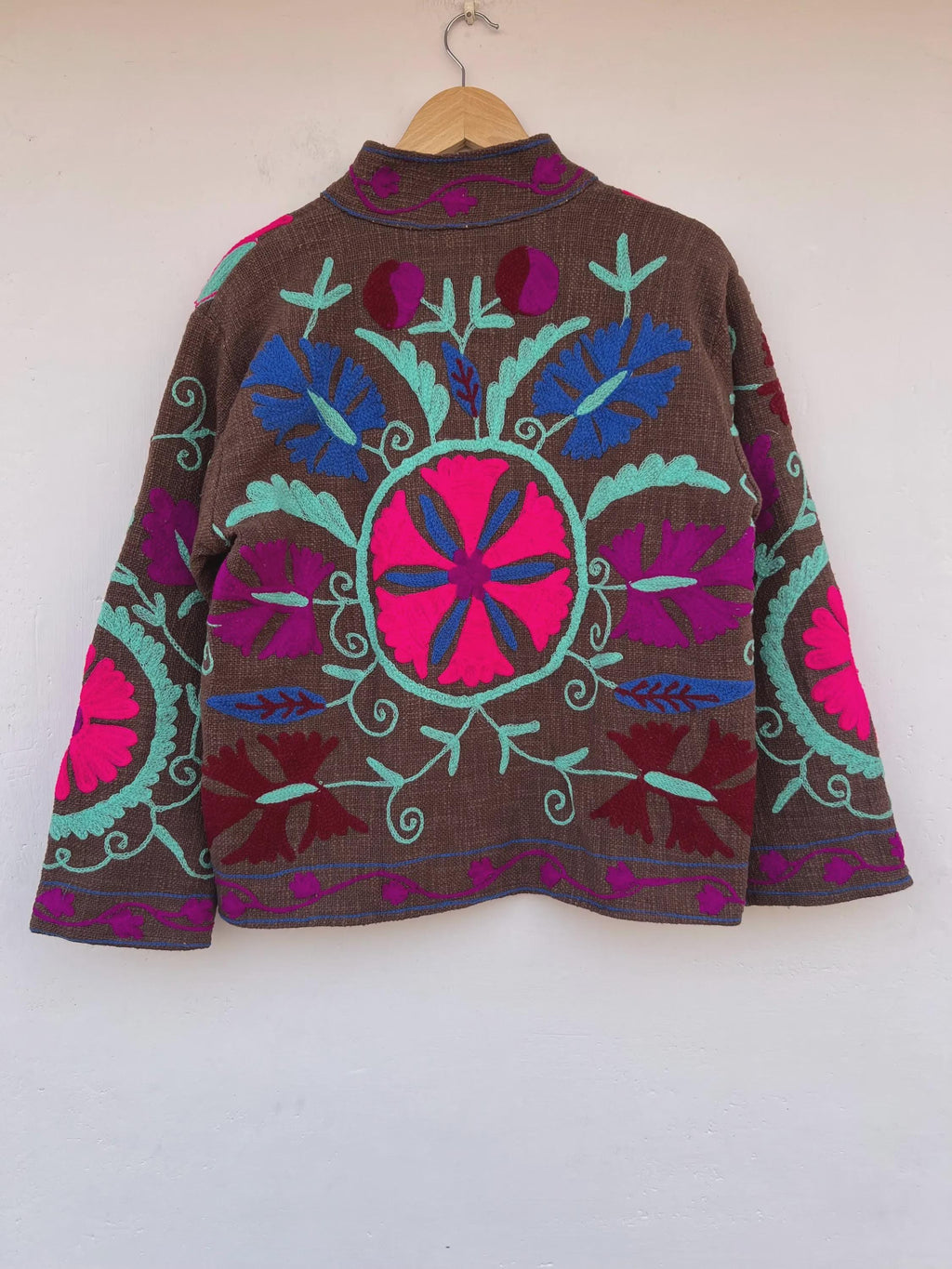Handmade Cotton Suzani Jacket - Embroidered Tribal Festival Coat