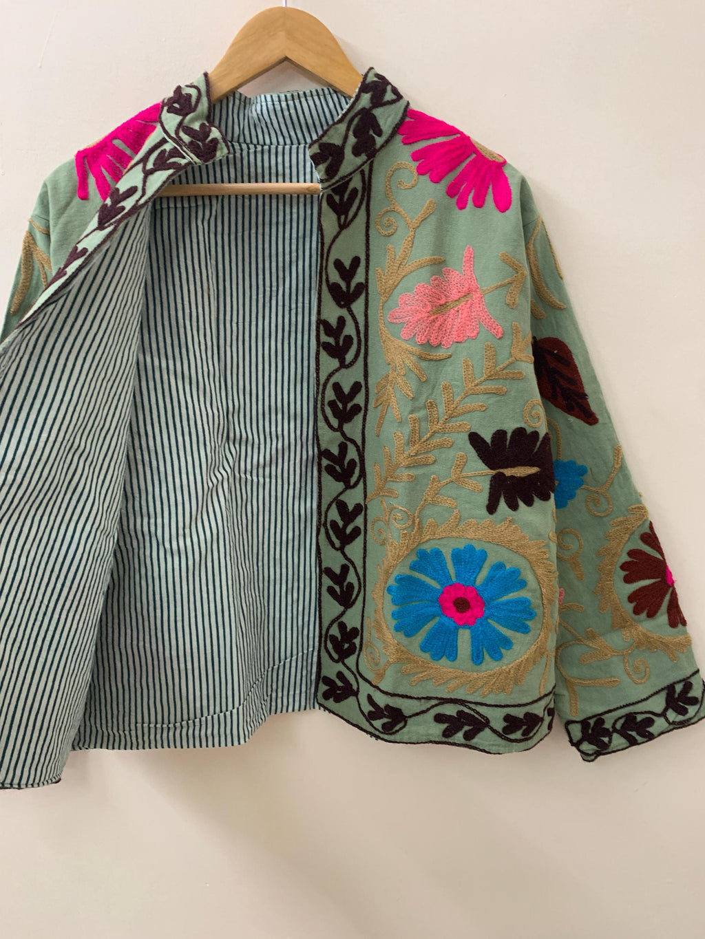 Winter Suzani Jacket | Velvet Suzani Embroidered Jacket | Ethnic Vintage Outerwear | Boho Jacket Women | Uzbek Style Coat | Gift For Her