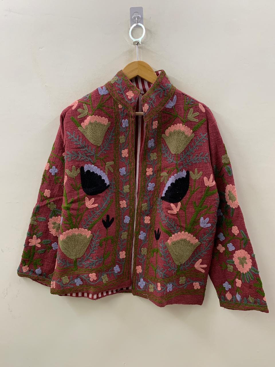 Boho Suzani TNT Fabric Short Spring Jacket | Duster TNT Jacket | Button Winter Outerwear Jacket |Spring Bomber Coat| Gift For Her | TNT Coat