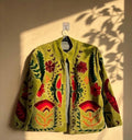 Handmade Suzani Velvet Jacket | Floral Embroidered Coat | Ethnic Jacket | Warm Winter Outerwear Women | Gift for Her | Traditional Jacket