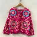 Suzani Embroidered Velvet Jacket | Handmade Boho Festival Coat | Traditional Ethnic Clothing | Floral Pattern | Warm Winter Jacket