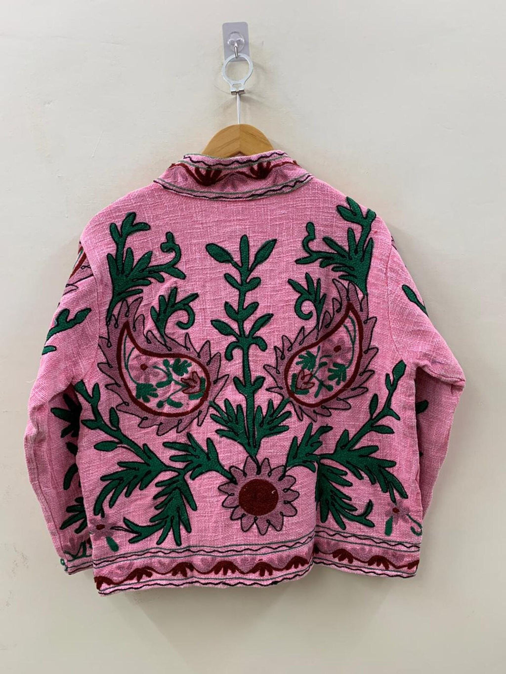 Floral TNT Suzani Jacket | Embroidered Winter Short Coat | Gift For Her