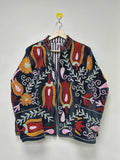 Suzani Velvet Jacket | Handmade Embroidered Bohemian Festival Coat | Gift For Her