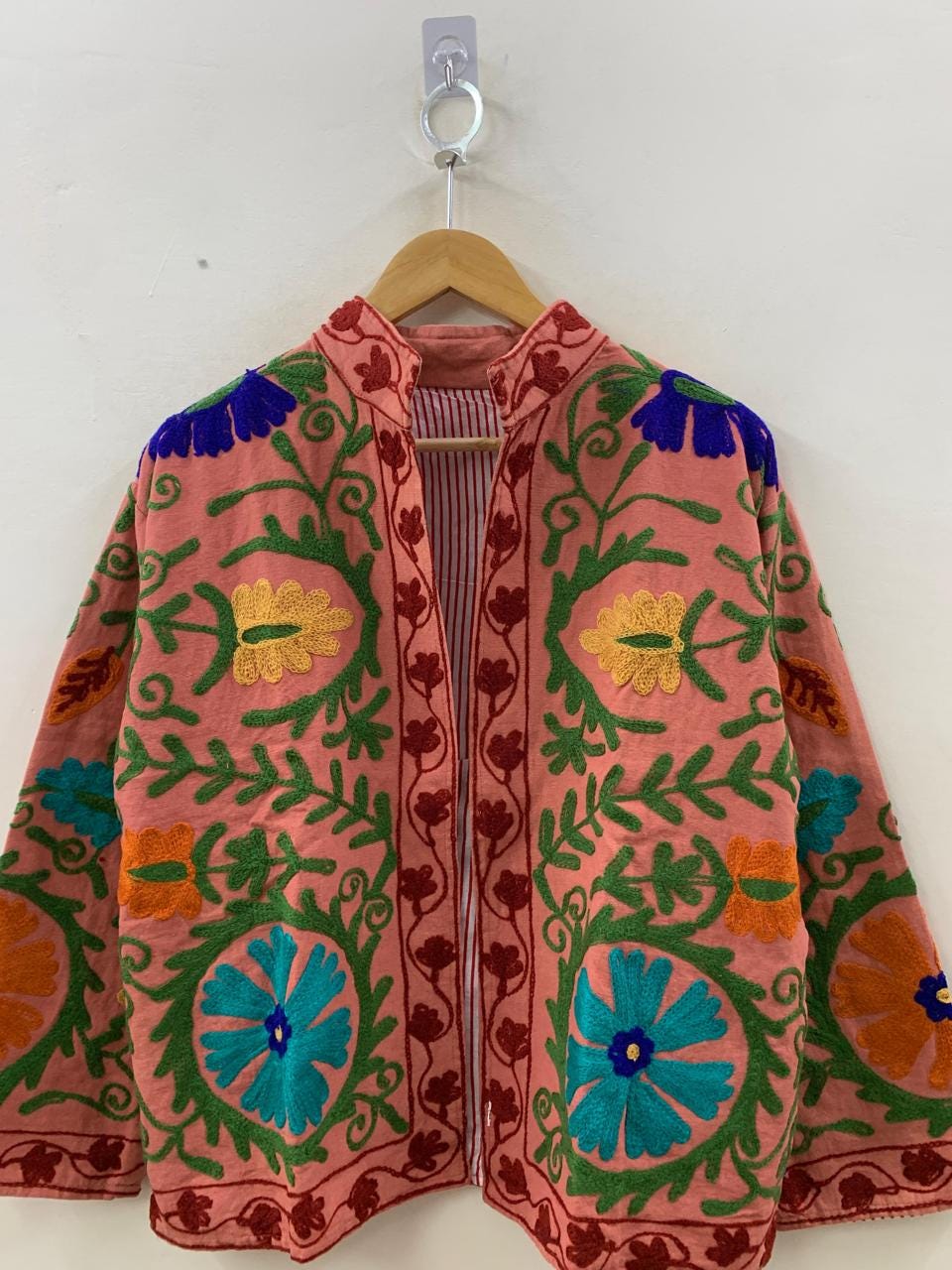 Summer Cotton Suzani Short Soft Jacket – Boho Festival Coat – Tribal Embroidered Outerwear | Spring Travel Coat | Winter wear | Gift For Her