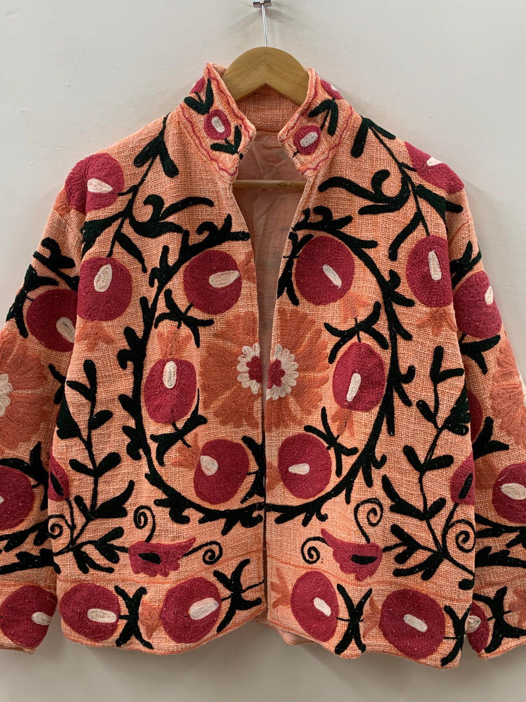 TNT Fabric Suzani Jacket | Boho Coat| Gift For Her| Suzani Embroidery Women's Jacket | Winter Wear Coat | Duster Coat | Suzani Short Jacket