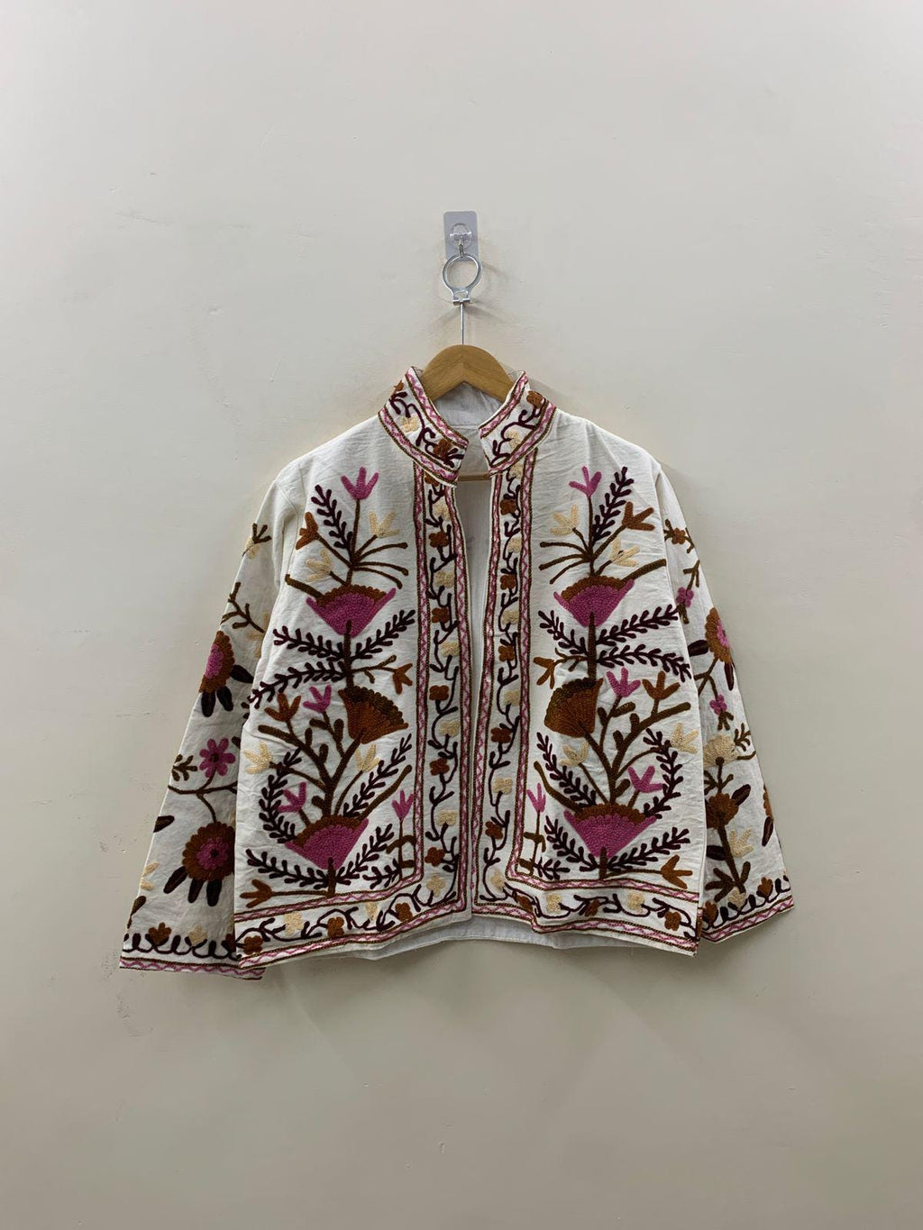 Suzani TNT Fabric Short Spring Jacket | Duster TNT Jacket | Button Winter Outerwear Jacket |Spring Bomber Coat| Gift For Her | TNT Coat