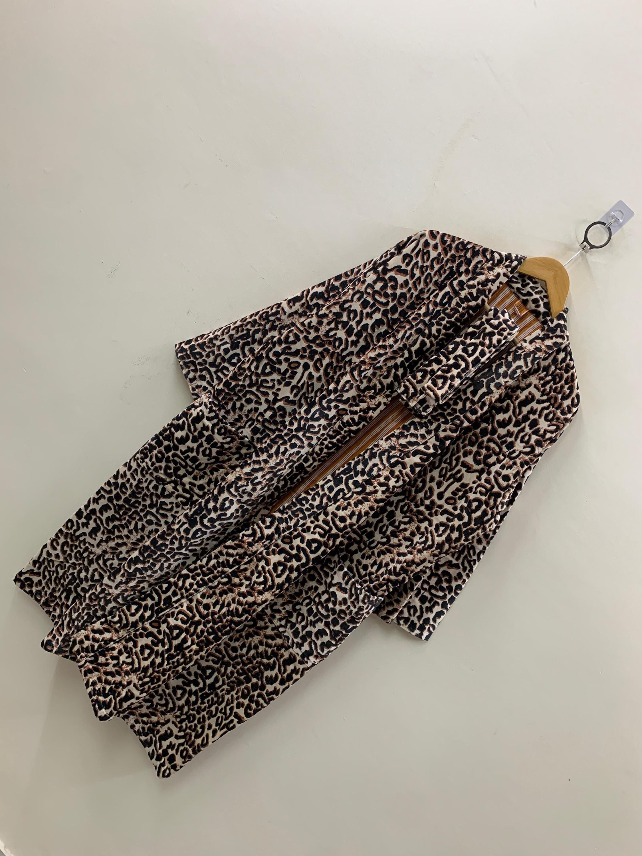 Leopard Print Velvet Kimono Robe | Animal Print Loungewear | Dressing Gown with Belt | Statement Robe for Women |Kimono Jacket |Gift for Her