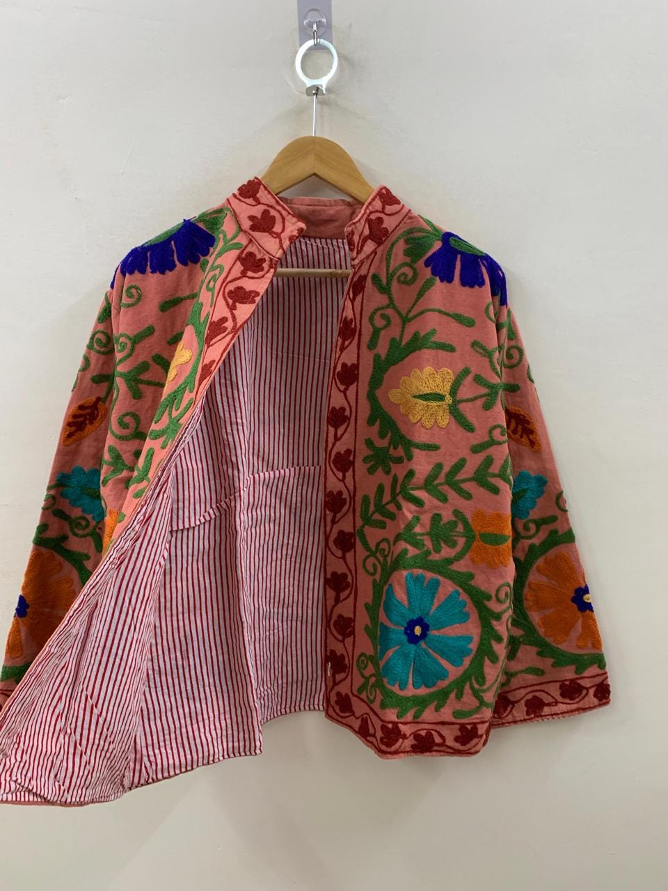 Summer Cotton Suzani Short Soft Jacket – Boho Festival Coat – Tribal Embroidered Outerwear | Spring Travel Coat | Winter wear | Gift For Her