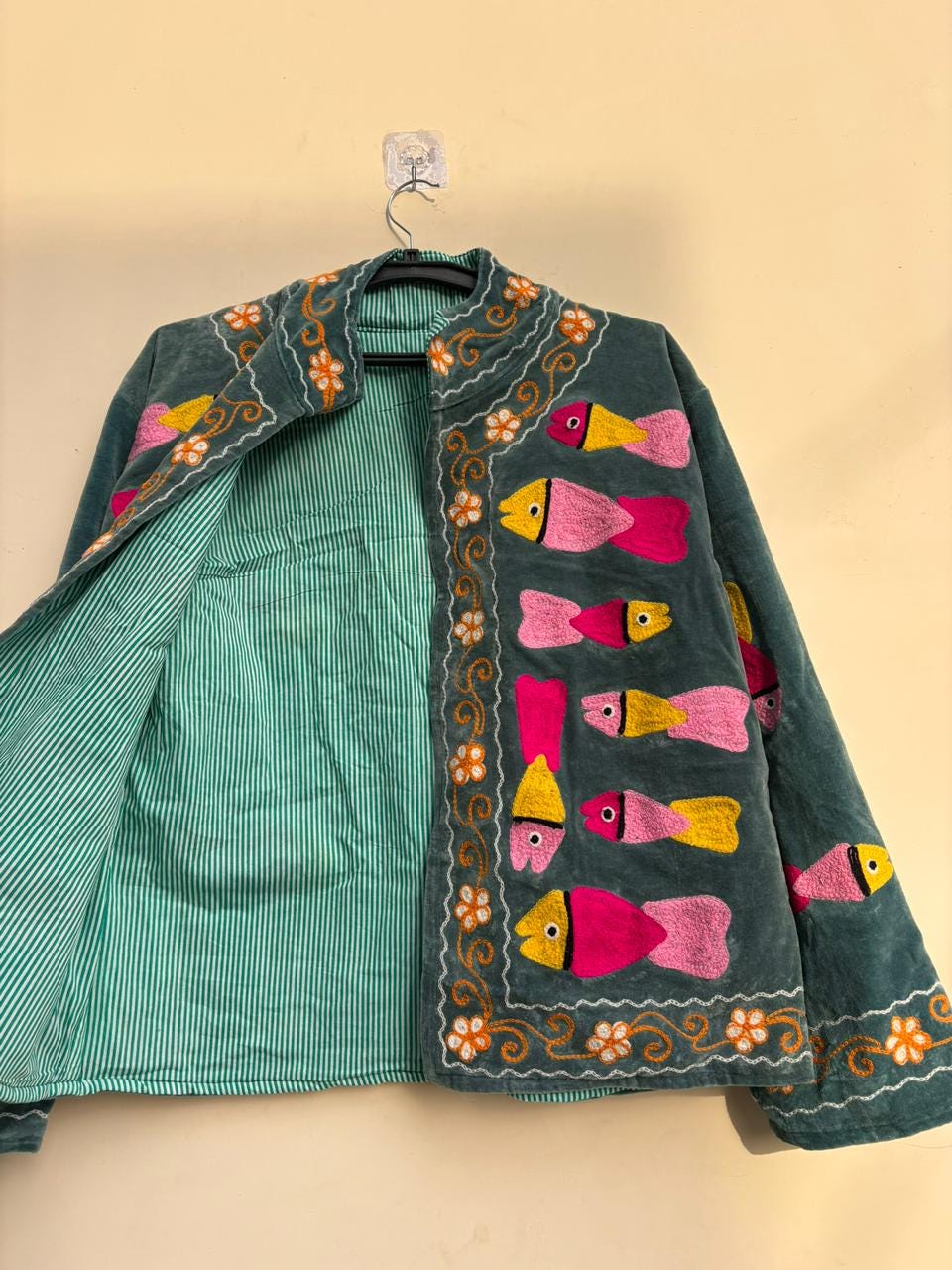 Handmade Suzani Velvet Jacket | Traditional Boho Jacket | Embroidered Kimono Jacket | Ethnic Coat | Winter Outerwear Women | Gift for Her