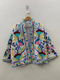 Suzani Jacket Handmade TNT | Uzbek Embroidered Kimono Jacket | Short Vintage Coat | Bohemian Outerwear | Winter Jacket Women | Gift for Her