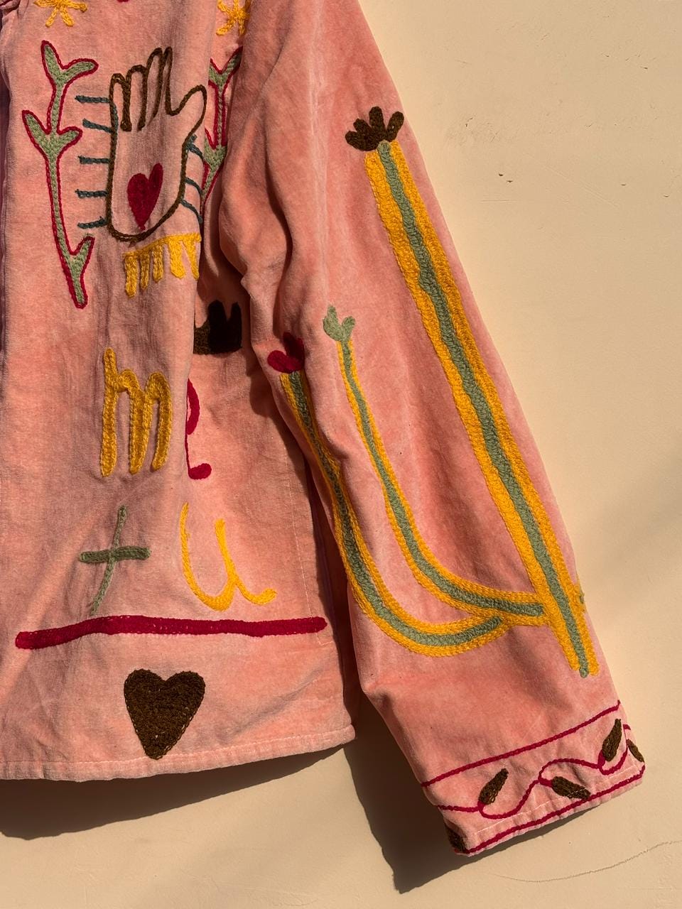 Handmade Suzani Velvet Jacket | Embroidered Boho Coat | Ethnic Kimono Jacket | Warm Winter Outerwear | Gift for Her | Bohemian Outerwear