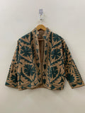 Suzani Hand Embroidery Jacket | Vintage Wear Women's Quilted Jacket Coat | Boho New Style TNT Fabric Coat's | Bomber Coat Outerwear | Gift