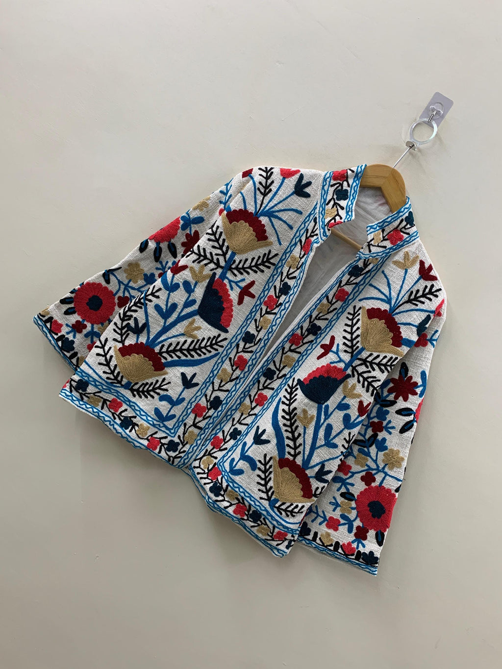 Suzani Embroidered Jacket TNT | Uzbek Kimono Jacket | Short Boho Coat | Vintage Style Jacket | Winter Outerwear | Gift for Her