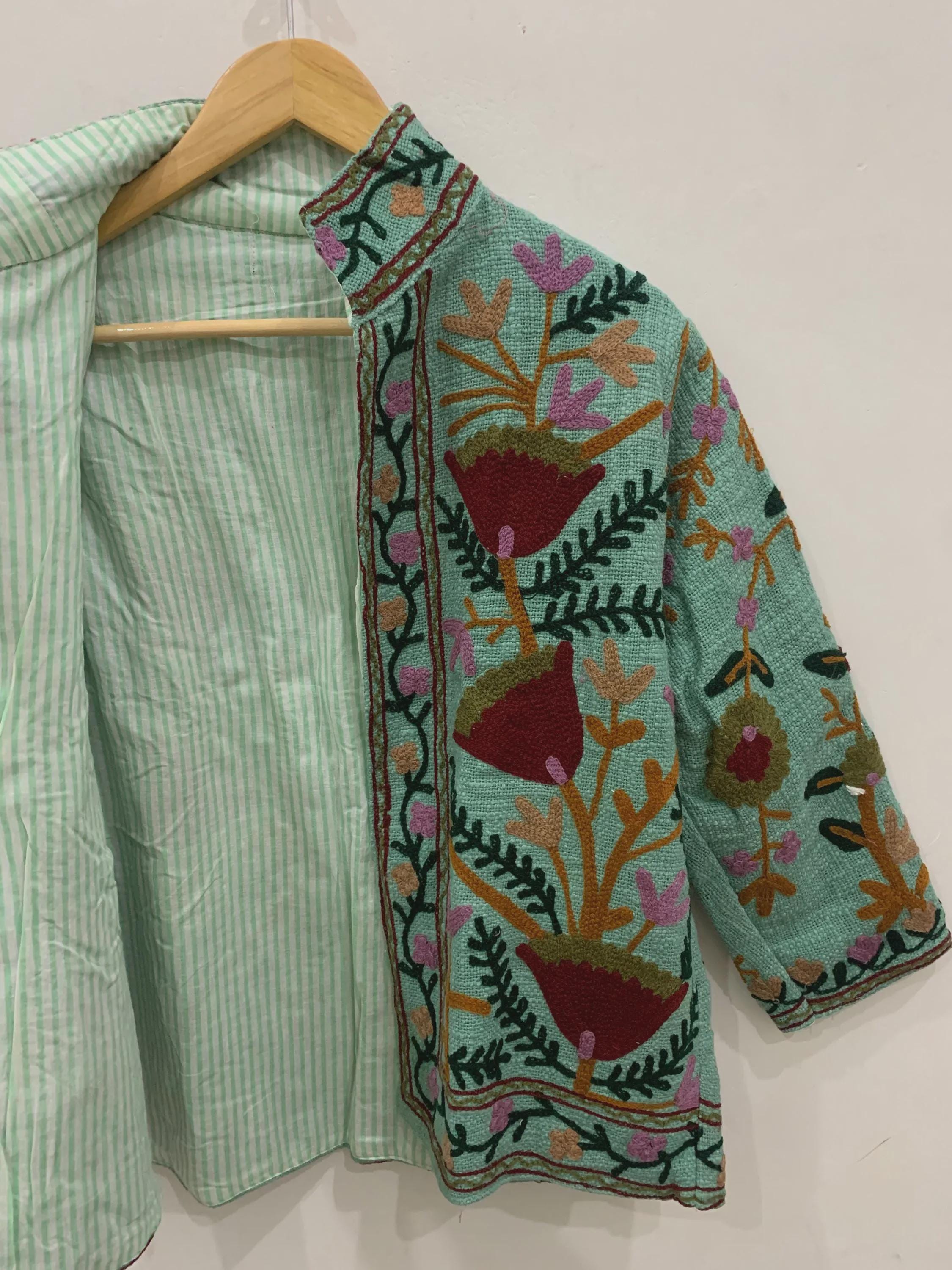 TNT Suzani Coat | Embroidered Short Jacket | Uzbek Handmade Jacket | Boho Kimono Style Coat | Winter Statement Piece | Gift for Women