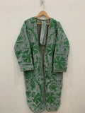Bohemian Long Suzani Kimono Robe | Vintage Embroidered Duster Jacket | Handmade Uzbek Coat | Boho Festival Outfit | One Size | Duster Robe