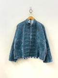 Grey Handmade Velvet Suzani Winter Short Jacket |Boho Floral Jacket | Bomber Suzani Jacket | Winter Warmed Coat | Gift For Her | Duster Coat