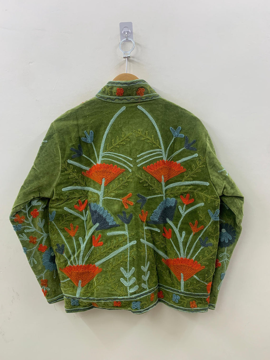 Indian Suzani Velvet Short Jacket | Suzani Embroidery Jacket | Winter Wear Women's Jacket Coat | Suzani Coat | Gift For Her | Duster Jacket
