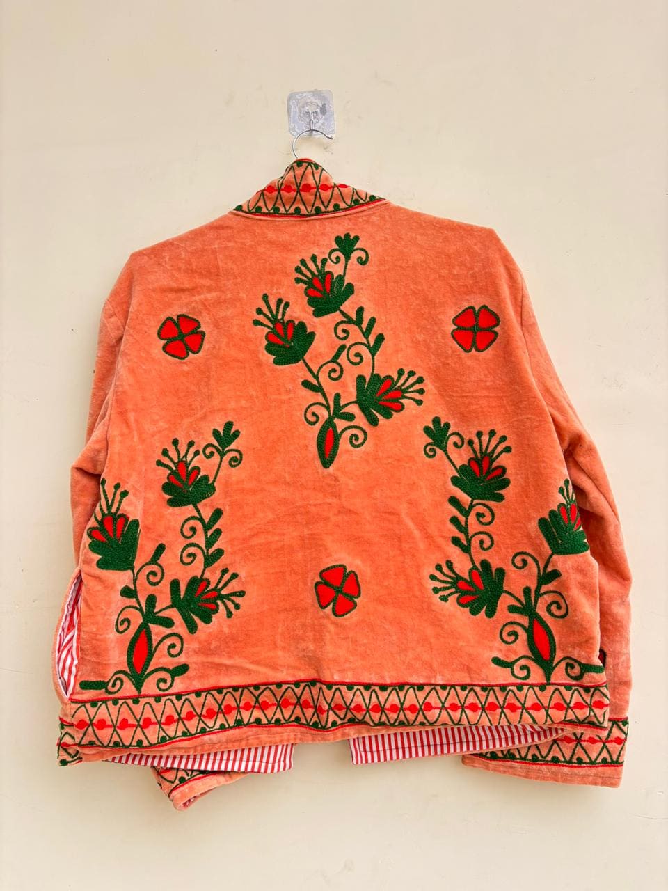 Velvet Suzani Jacket | Floral Embroidery Jacket  | Bohemian Coat | Warm Winter Coat | Artisanal Outerwear | Gift For Her | Winter Outerwear