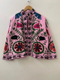 Suzani Jacket | Velvet Embroidered Coat | Ethnic Outerwear | Boho Chic Jacket | Uzbek Suzani Coat | Festival Wear Jacket | Gift For Her
