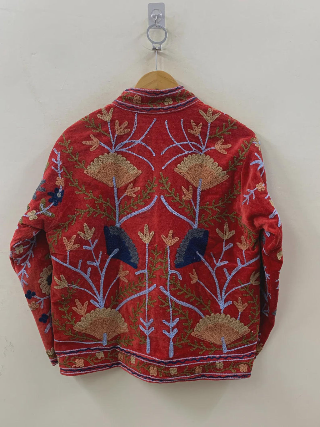Luxurious Embroidery Suzani Velvet Winter Jacket, Suzani Floral Coat, Unisex Bomber Jacket, Winter Jacket, Women's Coat, Duster Boho Jacket