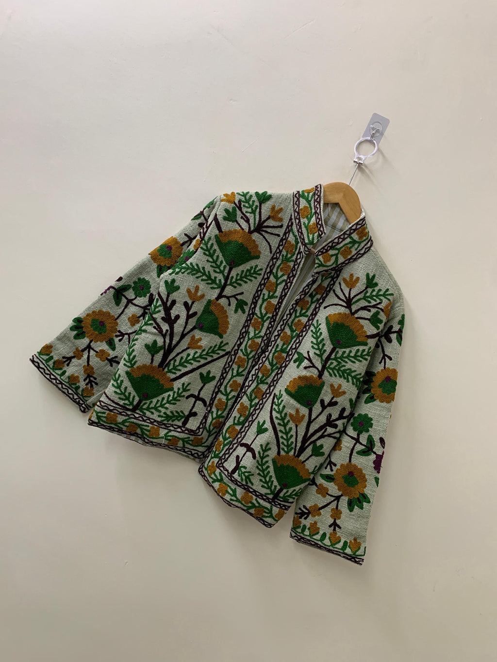 TNT Suzani Short Jacket | Embroidered Kimono Jacket | Uzbek Artisan Coat | Vintage Suzani Jacket | Boho Winter Coat | Gift for Her