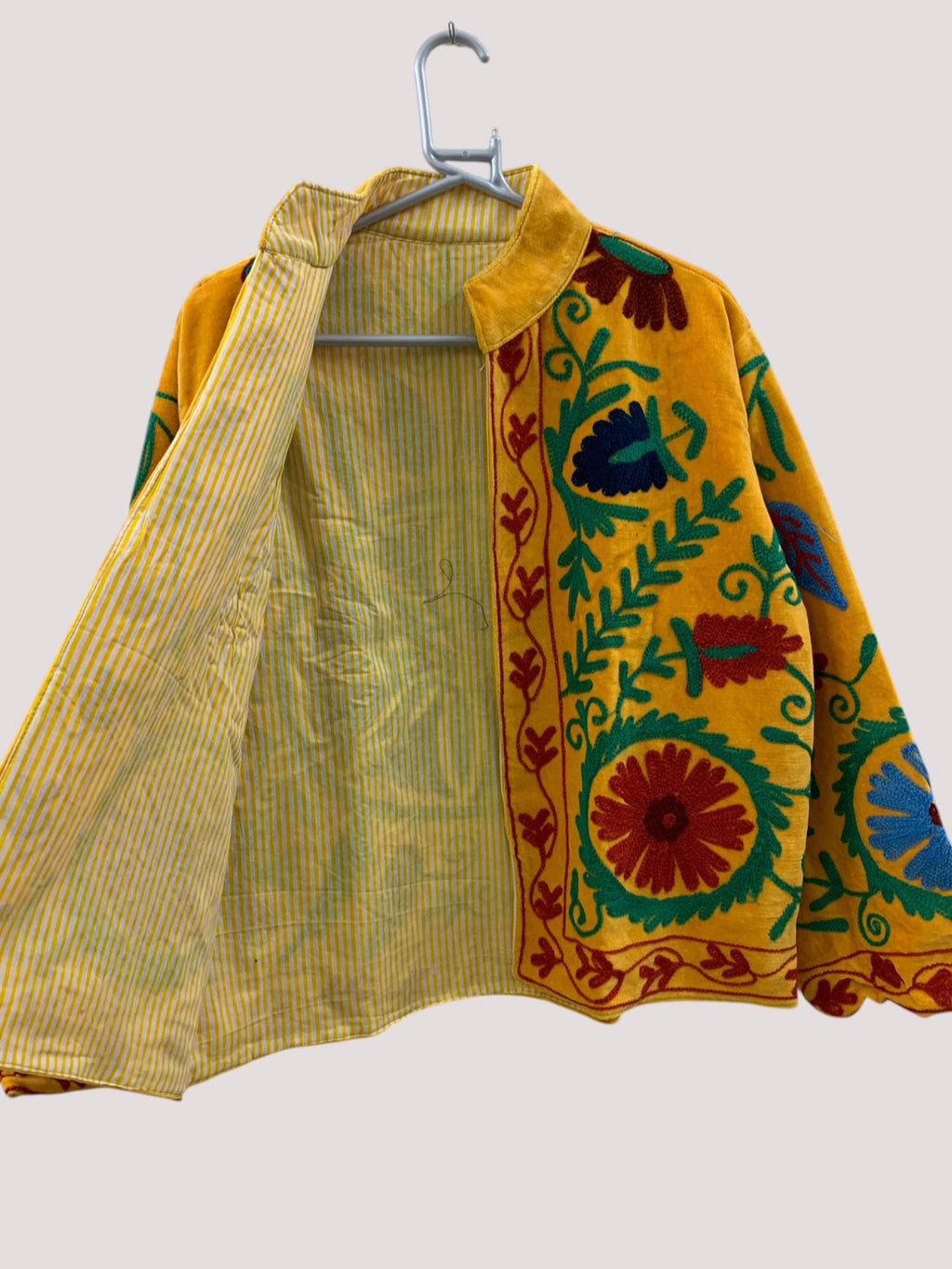 Suzani Velvet Short Jacket | Indian Suzani Embroidery Jacket | Winter Wear Women's Jacket Coat | Suzani Coat | Gift For Her |Duster Jacket