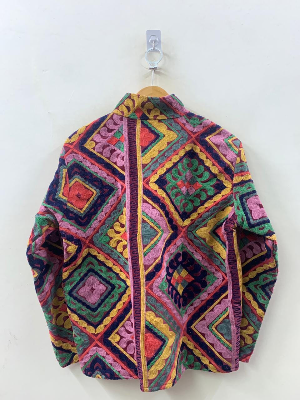 Boho Suzani Velvet Jacket – Uzbek Hand Embroidered Statement Piece - Vintage Suzani Velvet Coat- Gift For Her