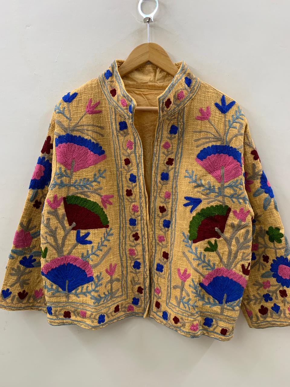 Suzani TNT Fabric Short Spring Jacket | Duster TNT Jacket | Button Winter Outerwear