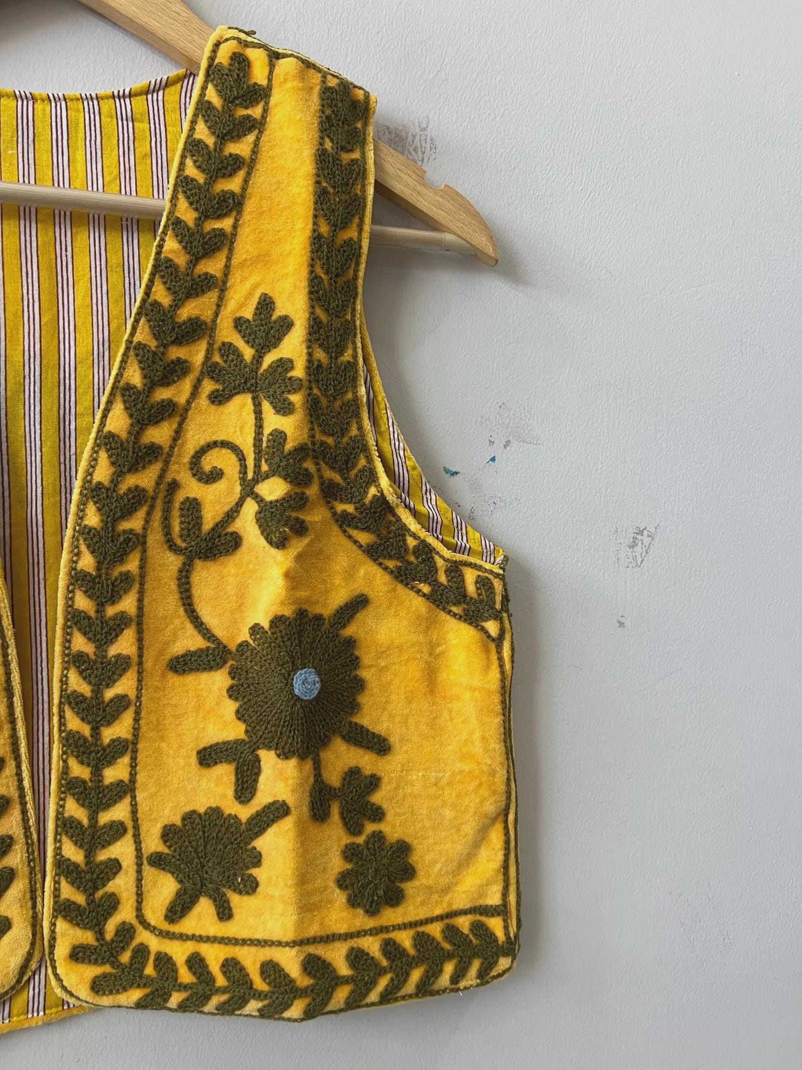 Suzani Vest | Boho Embroidered Waistcoat |Gift For Her | Sleeveless Ethnic Jacket | Vintage Suzani Gilet | Festival Boho Clothing