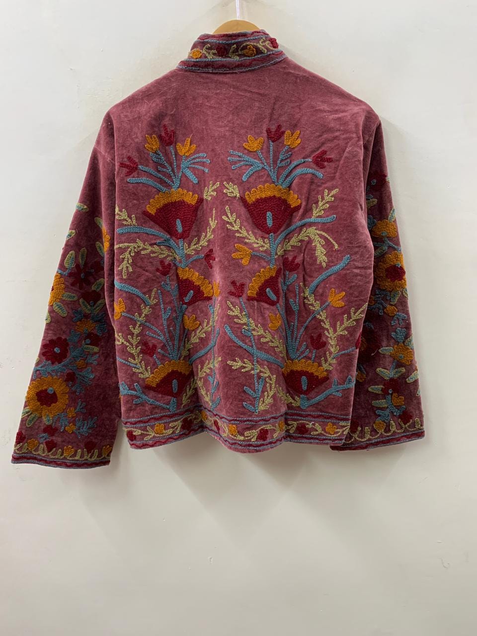 Hand-Embroidered Suzani Velvet Jacket | Boho Festival Coat | Gift For Her | Statement Jacket | Boho Winter Jacket