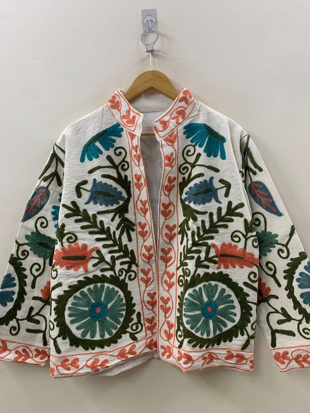 Suzani TNT Fabric Short Spring Jacket | Duster TNT Jacket | Button Winter Outerwear Jacket |Spring Bomber Coat| Gift For Her | TNT Coat
